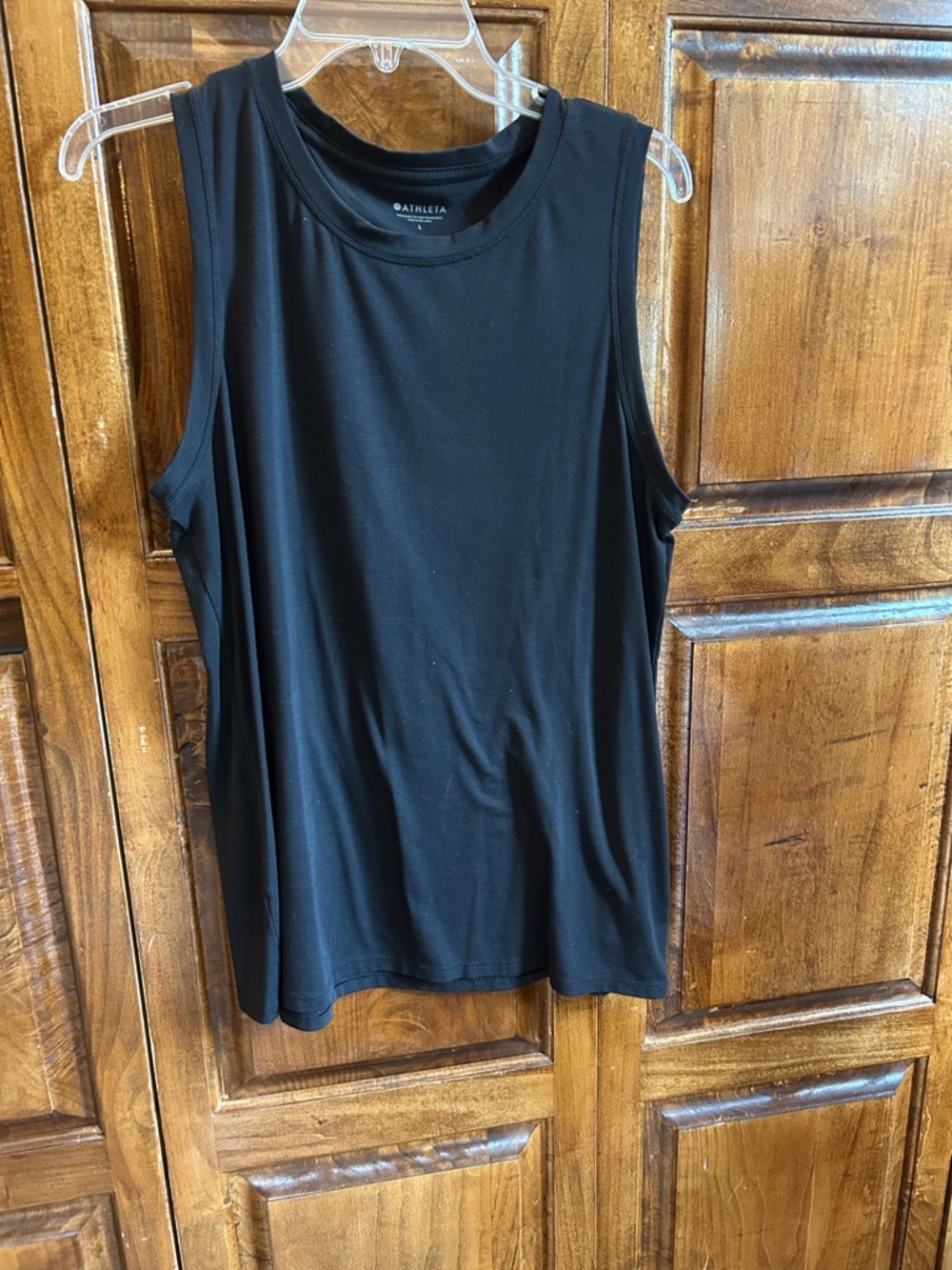 Athleta Black Sleeveless Crewneck Performance Tank